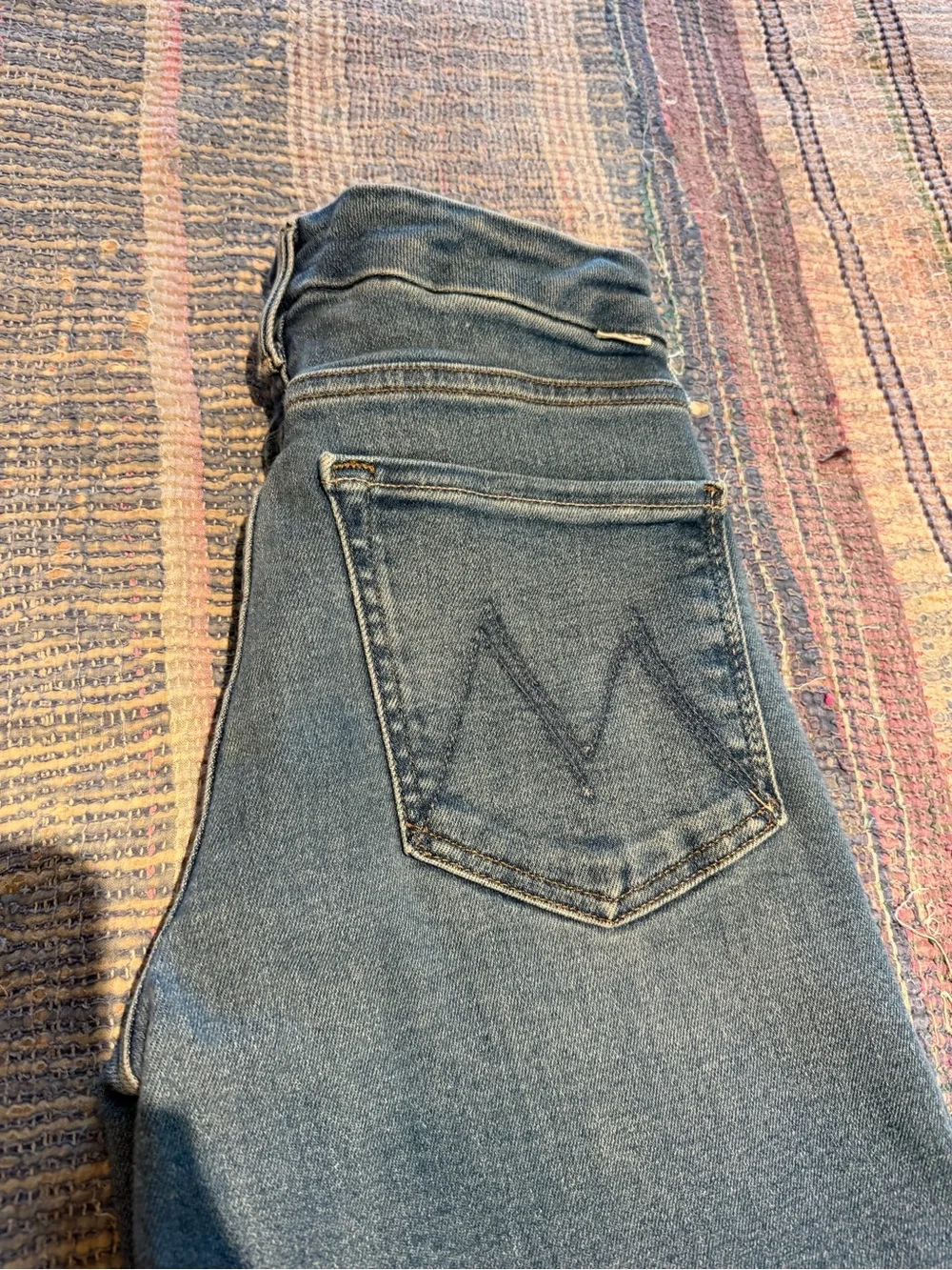 MOTHER Denim Wide-Leg Flare Jeans in Blue Fade